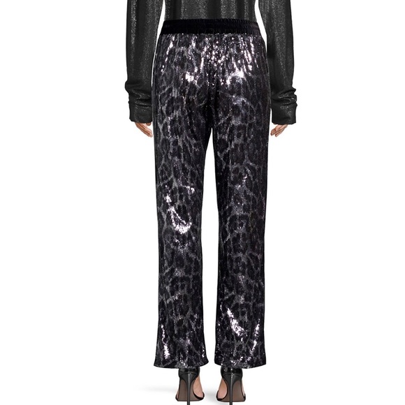 NEW RTA SEQUIN LEOPARD JOGGER PANTS - Picture 6 of 9